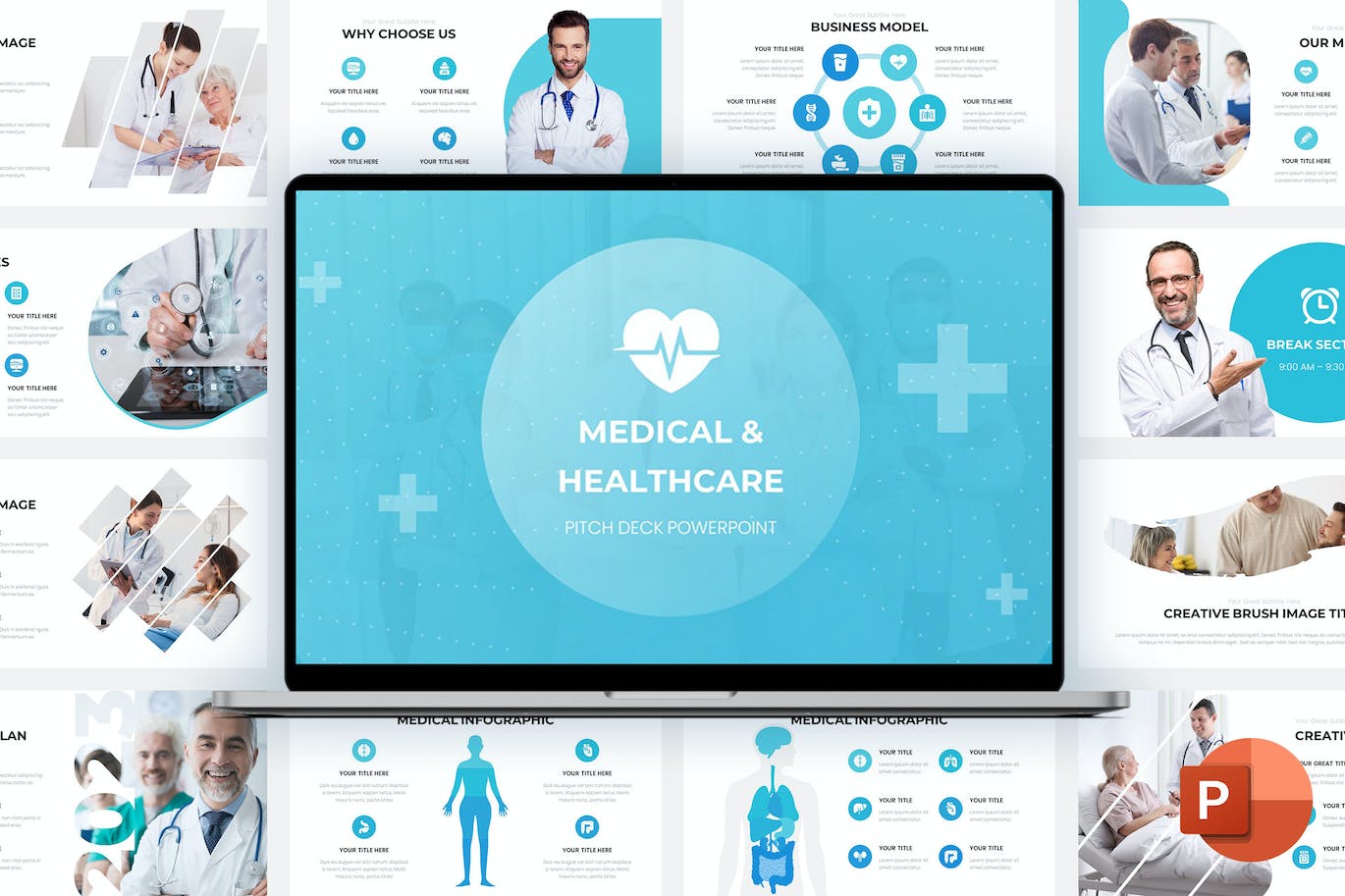 医疗保健宣传材料ppt模板