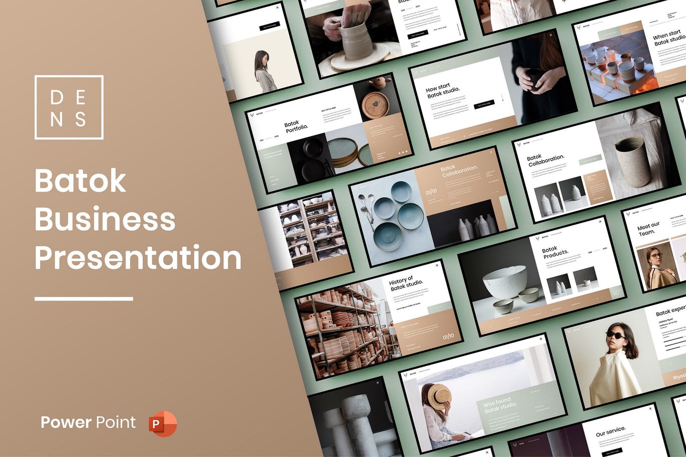 清新优雅时尚高端简约多用途的商业商务powerpoint幻灯片演示模板（pptx）