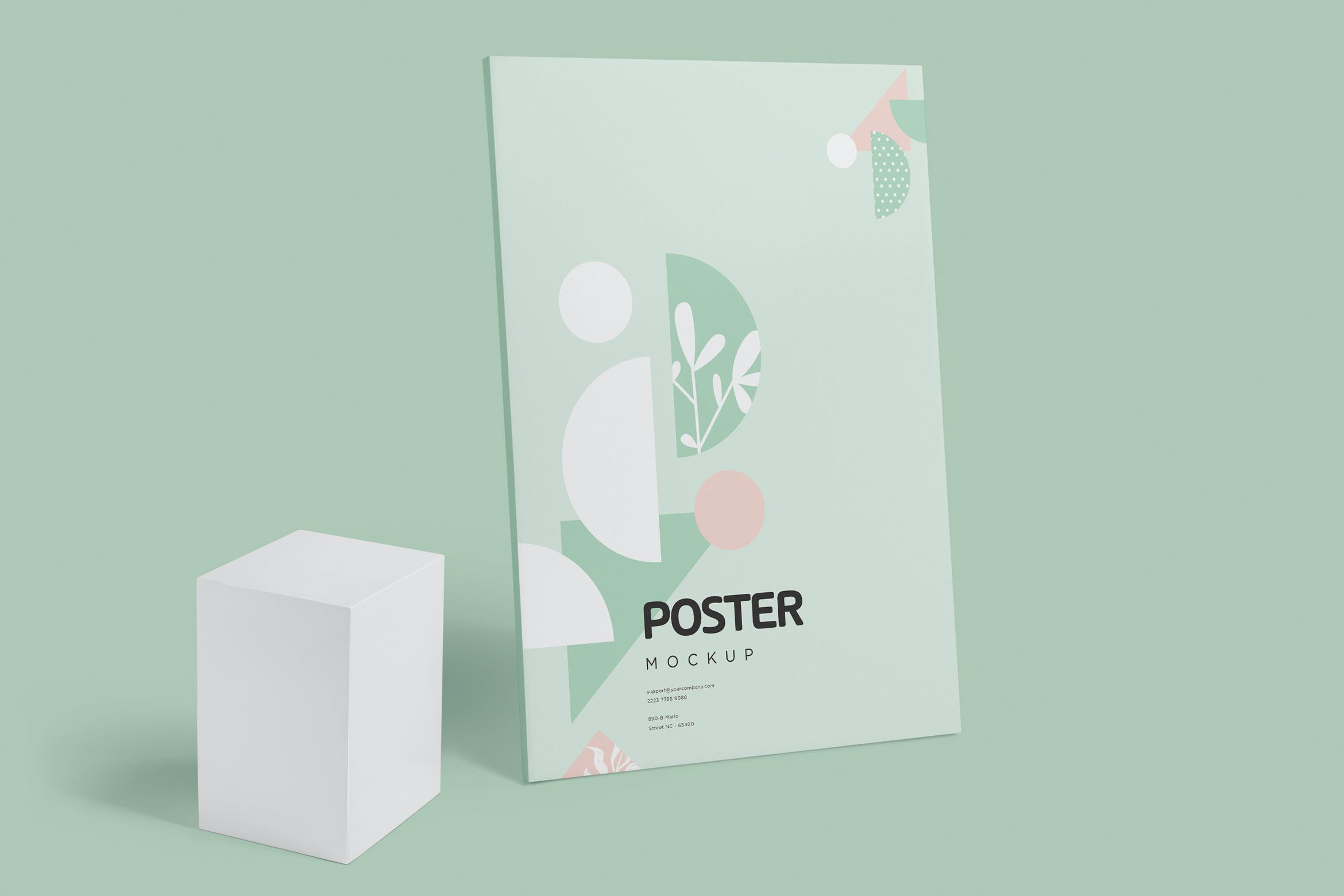 细长尺寸海报效果图展示样机 Slim Poster Mock-Ups