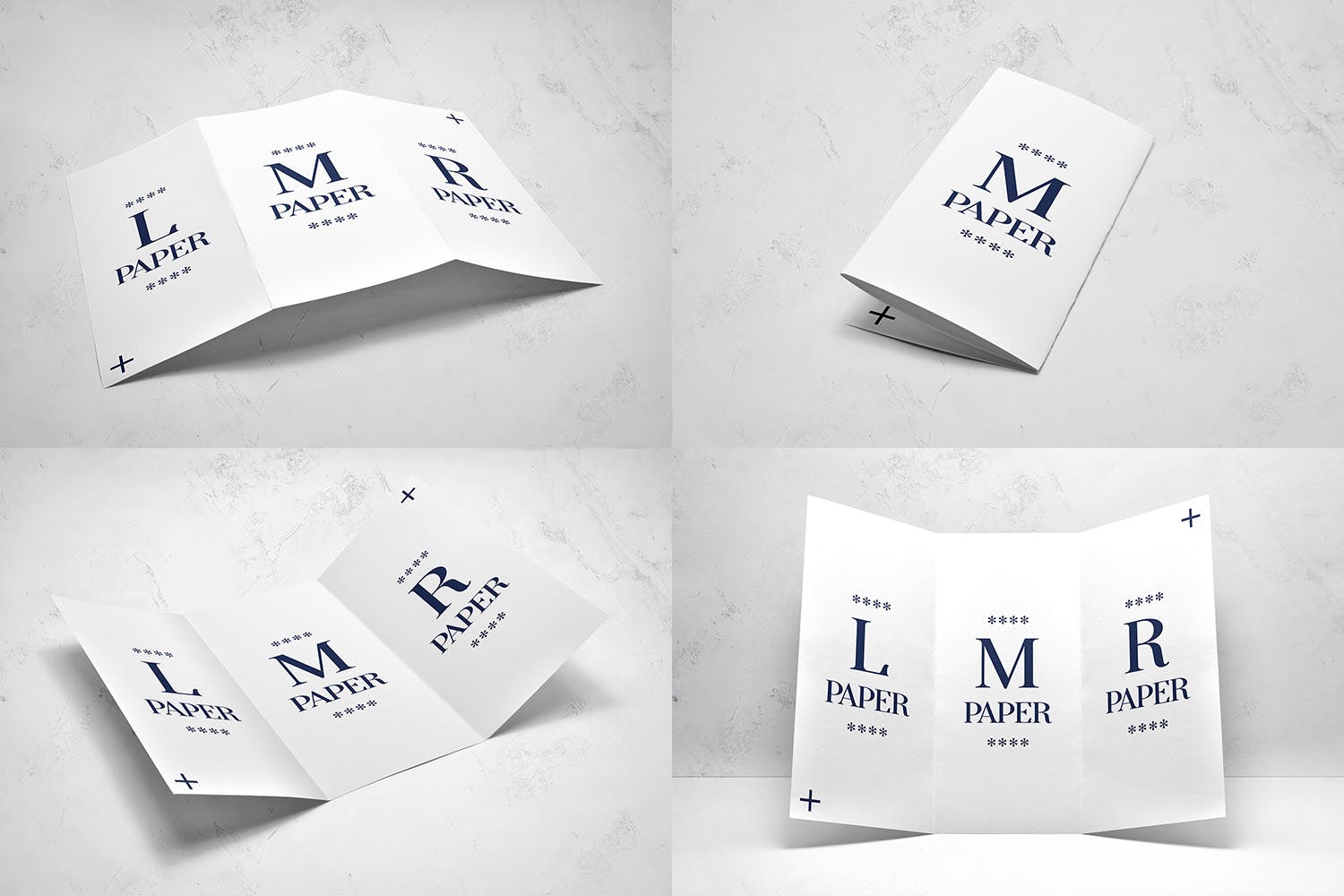 三折页宣传册/小册子设计样机 Trifold Broshure Mockup