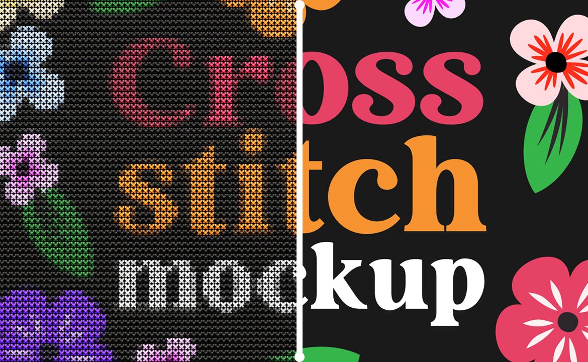 十字绣艺术图层样式[PSD]