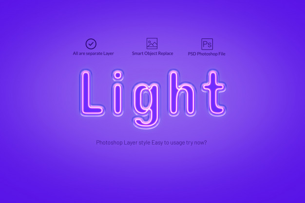 霓虹灯文字效果风格[PSD]