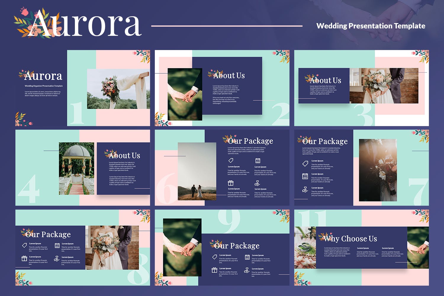 婚礼组织设计ppt模板