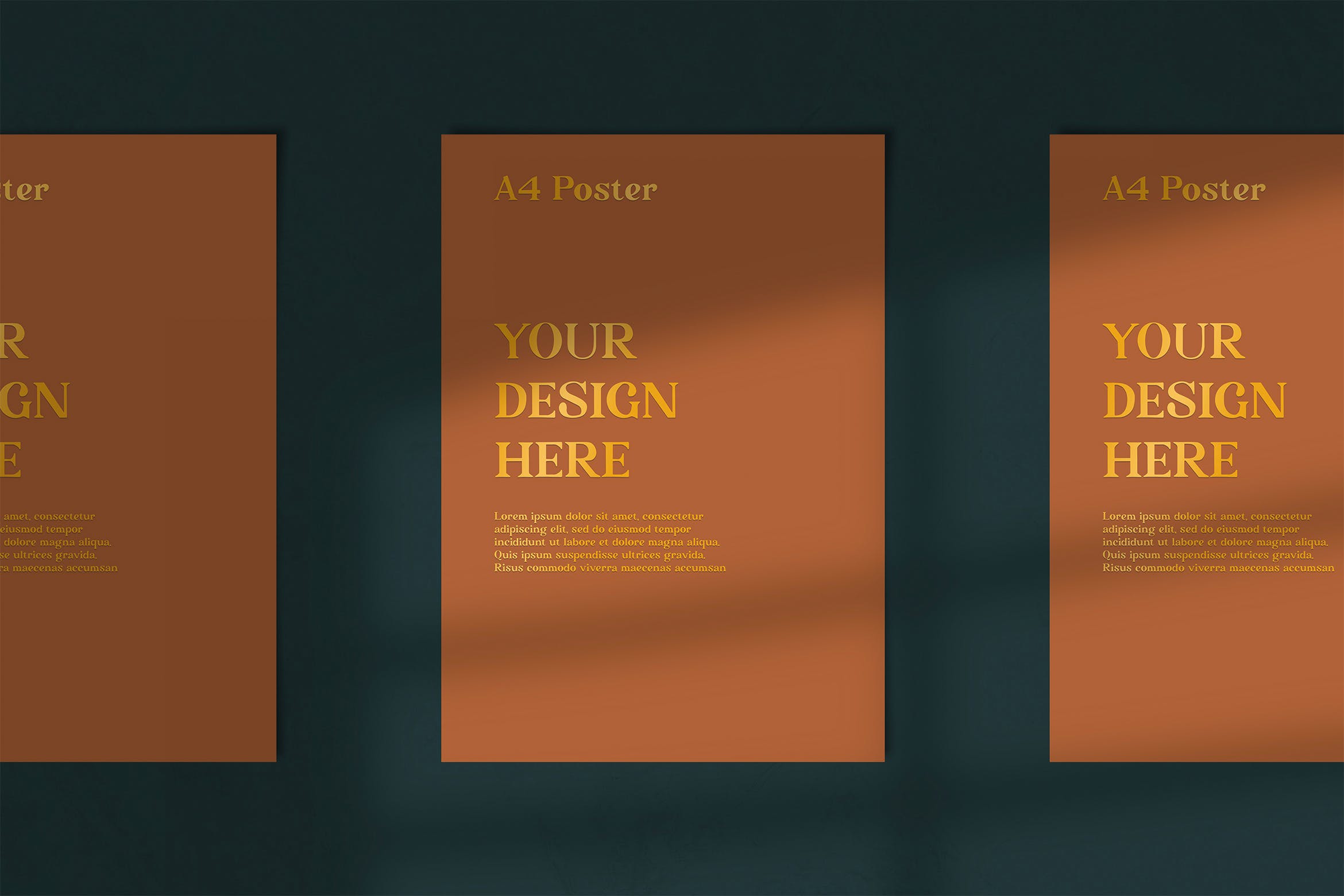 极简主义A4竖版海报样机模板 YDM Minimalistic Potrait Poster