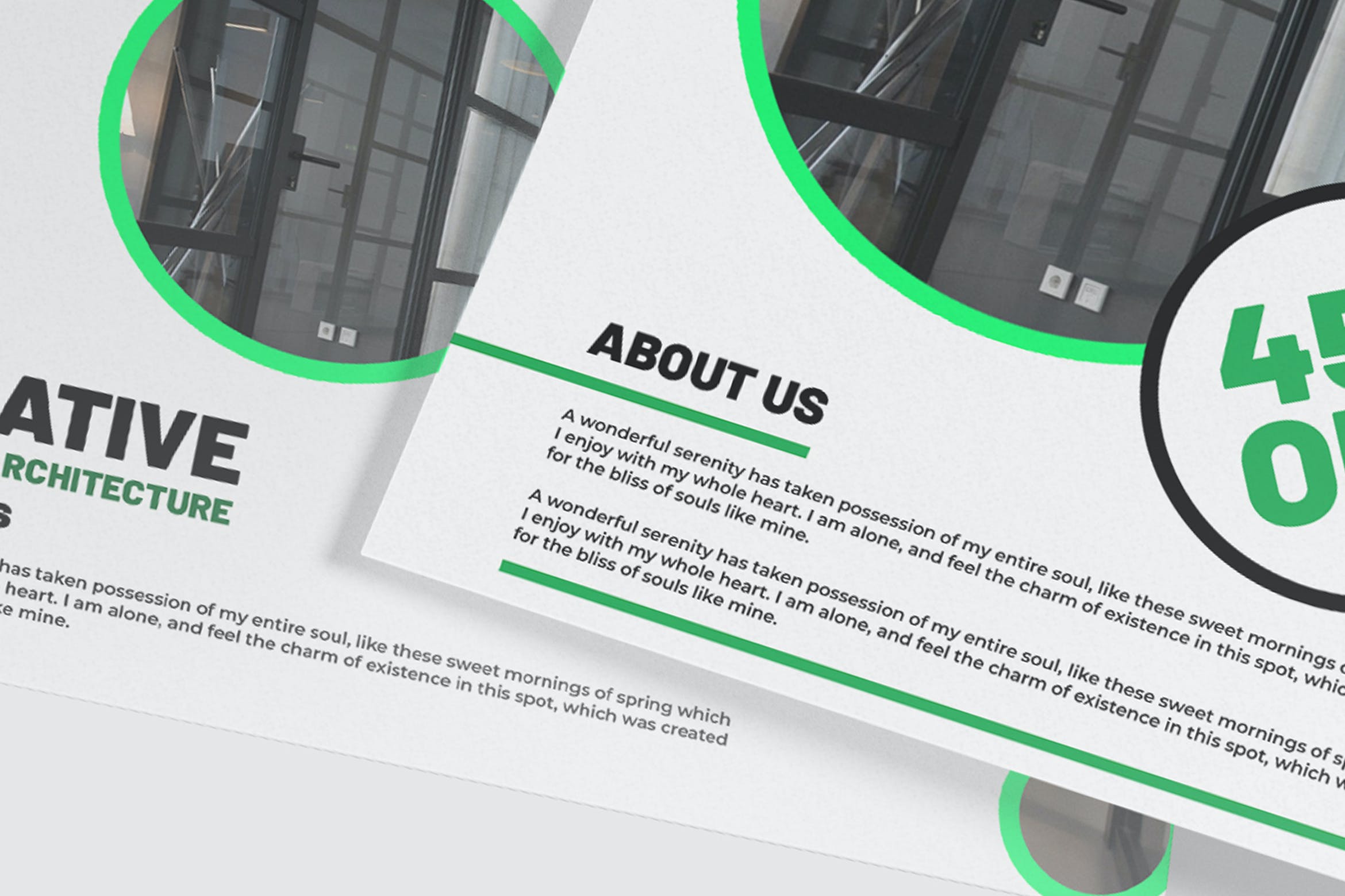 建筑师企业明信片样机模板 Architect Business Postcard Mockup Template