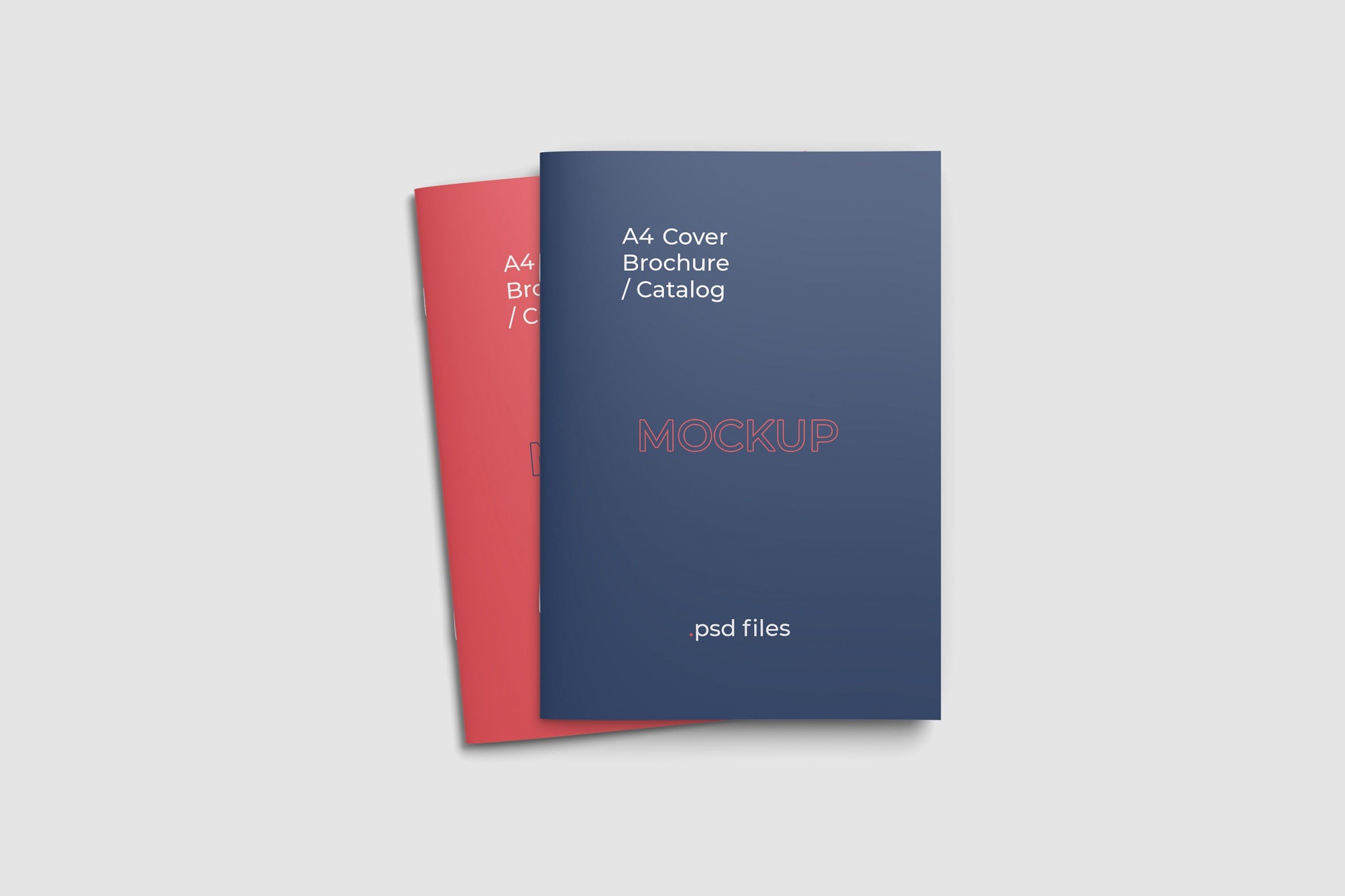 A4杂志手册双封面设计效果图样机 Double Cover A4 Brochure Mockups