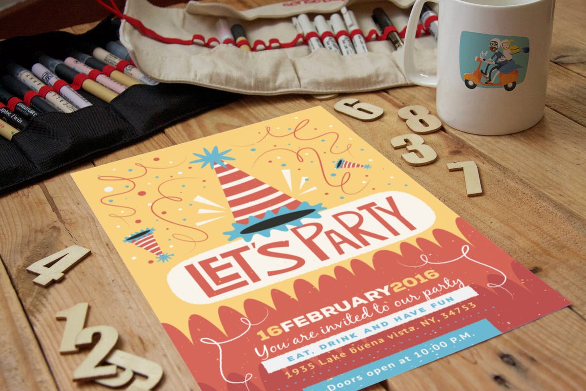 素描工作场景海报作品展示样机模板 Sketch Poster