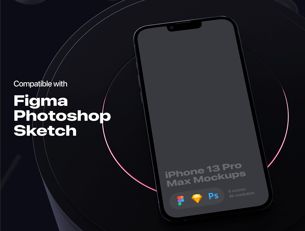 高分辨率iPhone 13 Pro Max手机样机