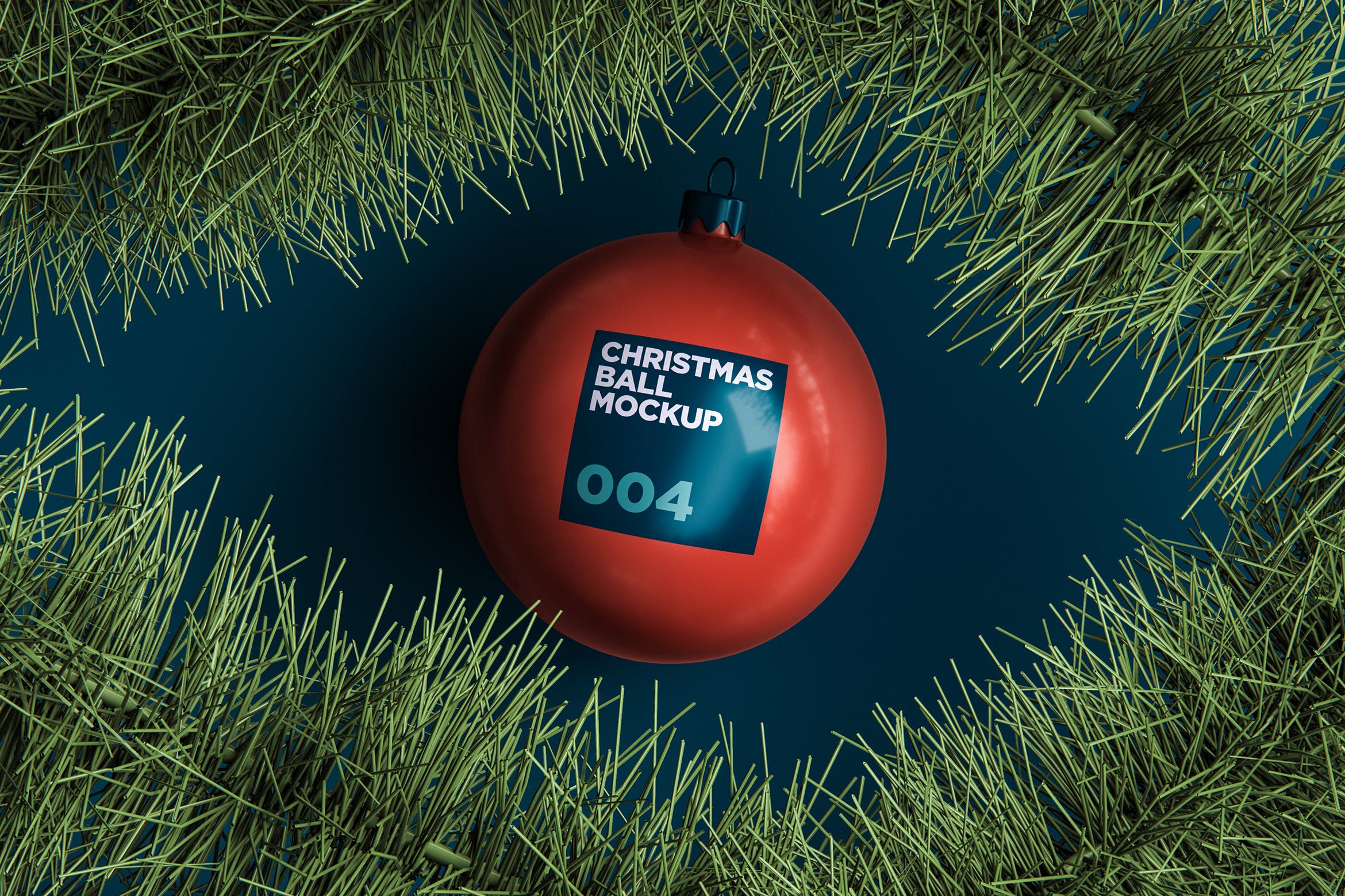 装饰圣诞球包装设计样机v4 Christmas Ball Mockup 004