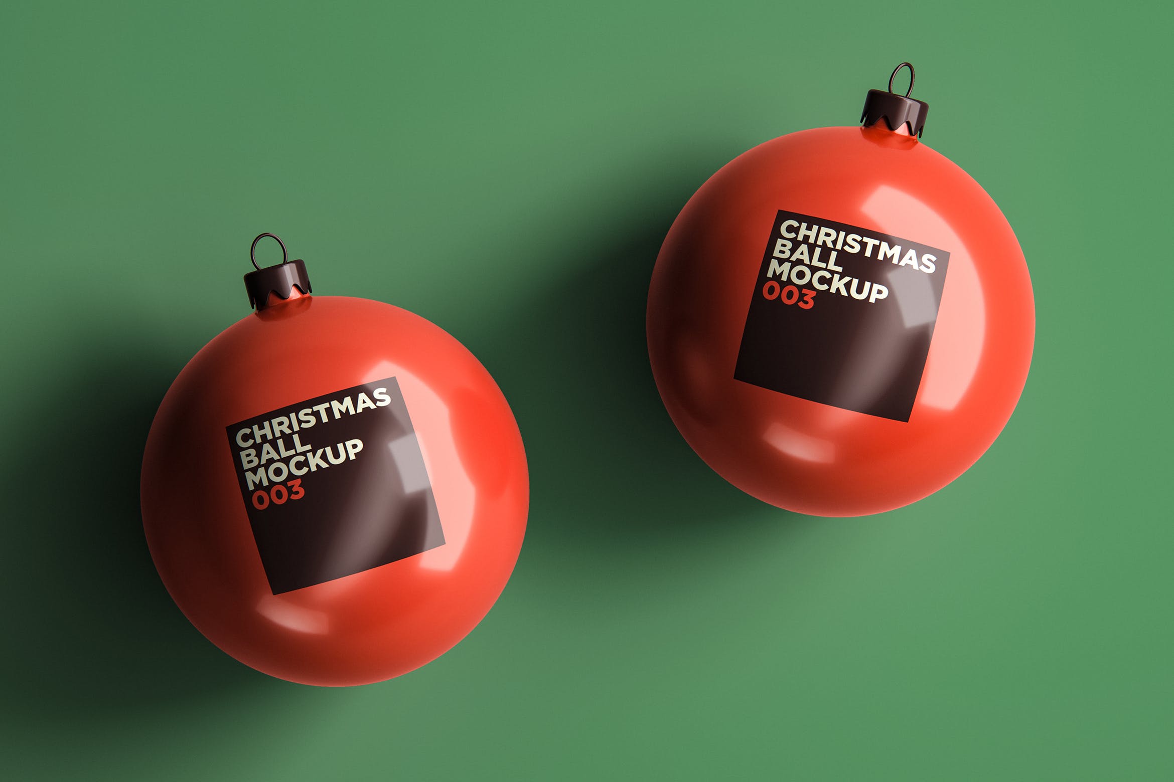 装饰圣诞球包装设计样机v3 Christmas Ball Mockup 003