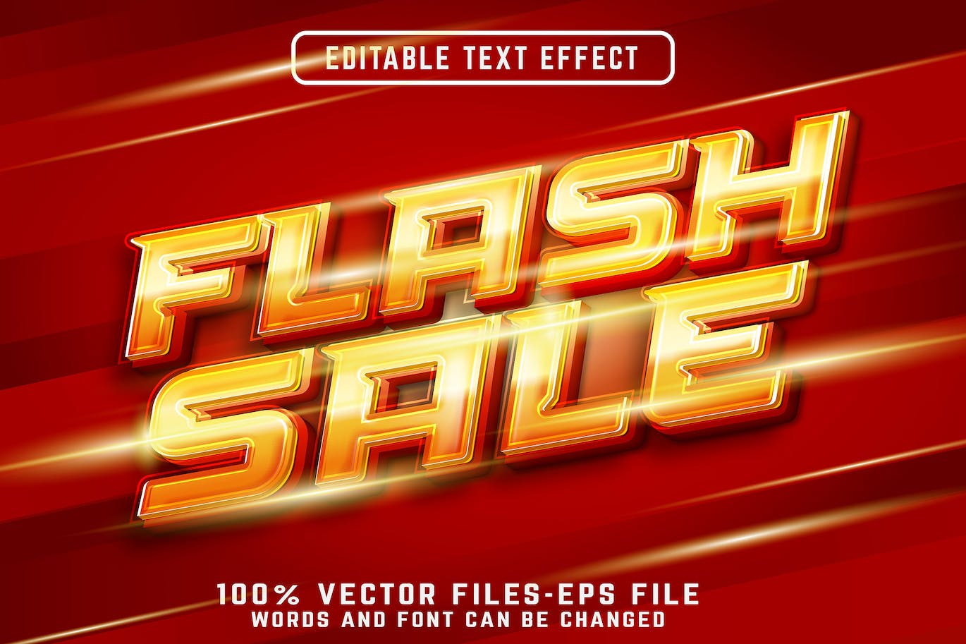 闪电风格可编辑文本效果