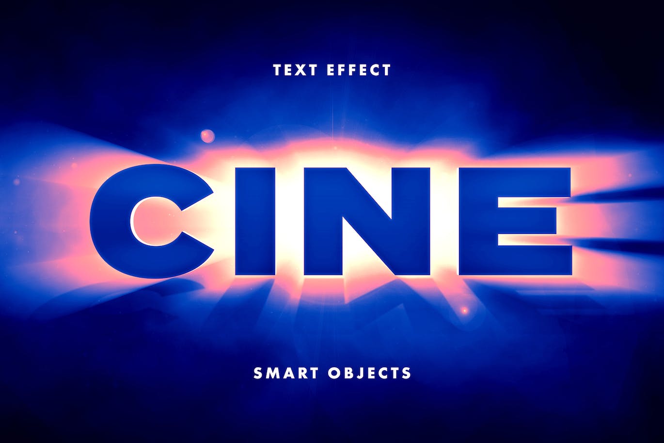 影院灯光PS图层样式文本效果