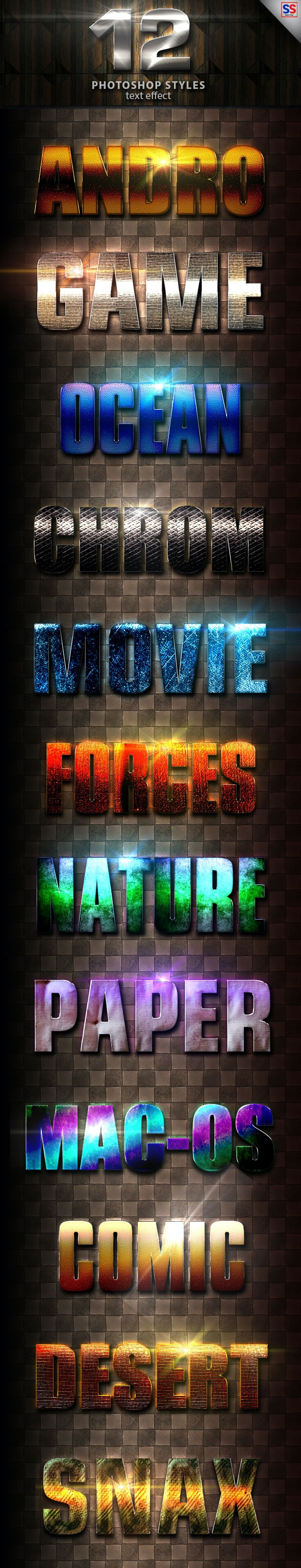 12款豪华闪光金属文字效果ps图层样式素材v.21