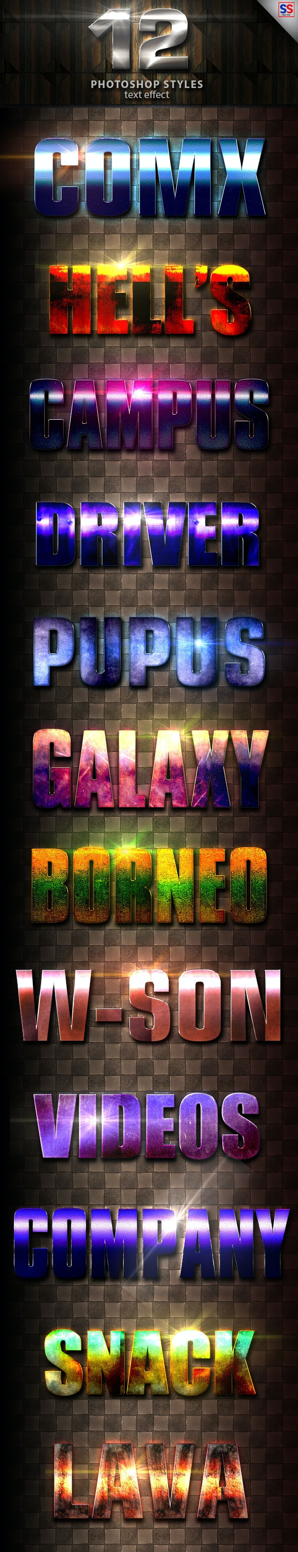 12款豪华闪光金属文字效果ps图层样式素材v.24