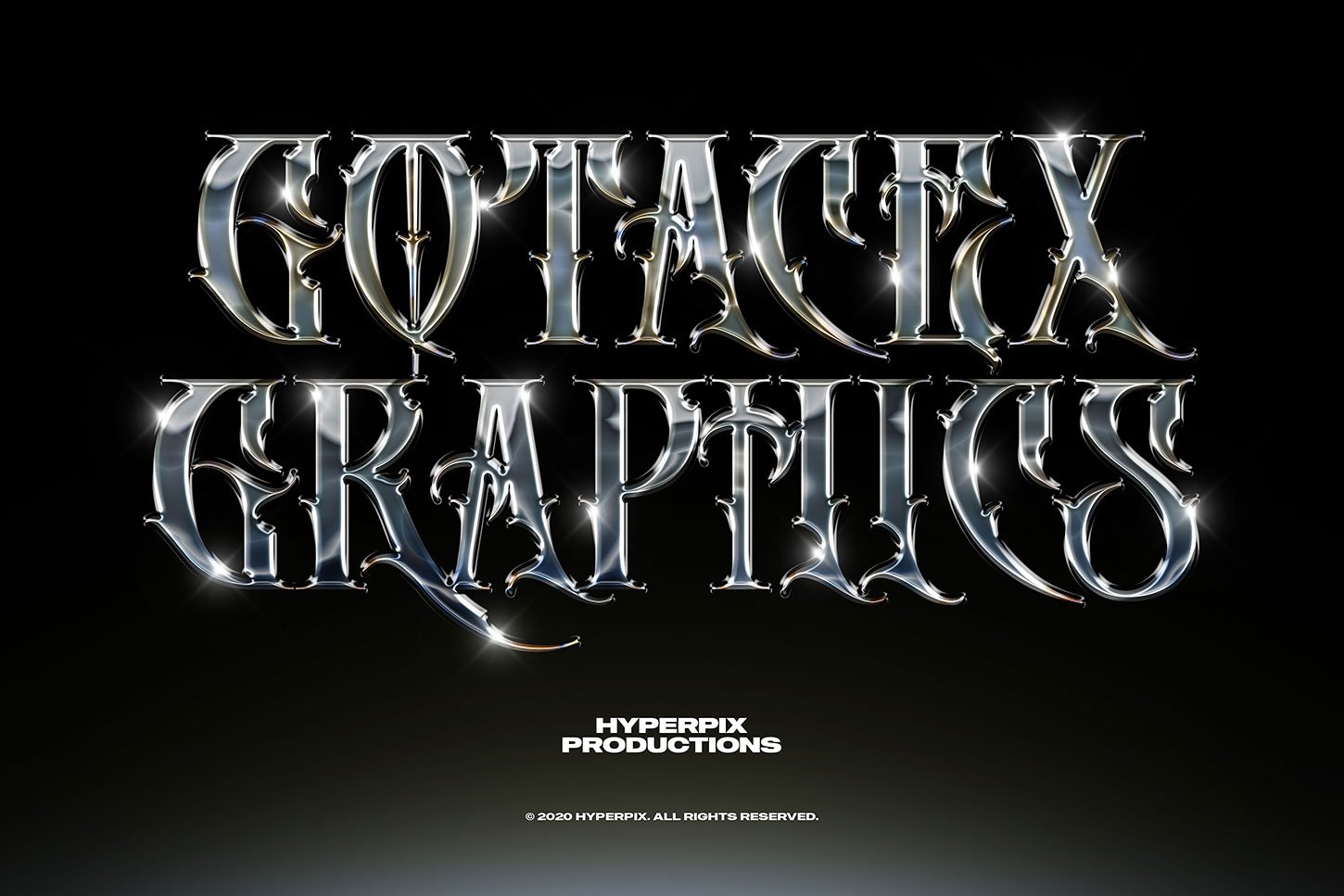 金属镀铬文字效果ps图层样式素材