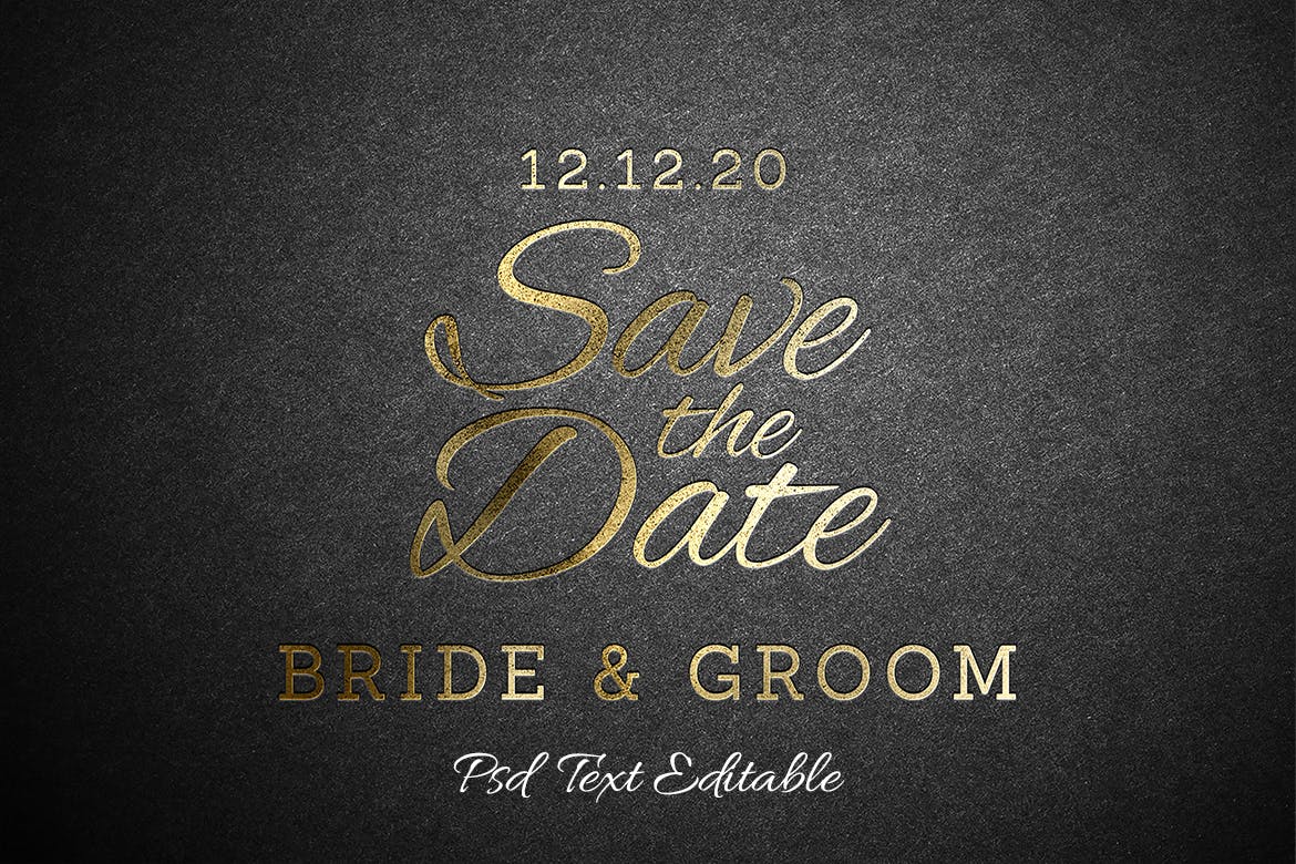 高品质的房地产土豪金立体字图层样式-PSD