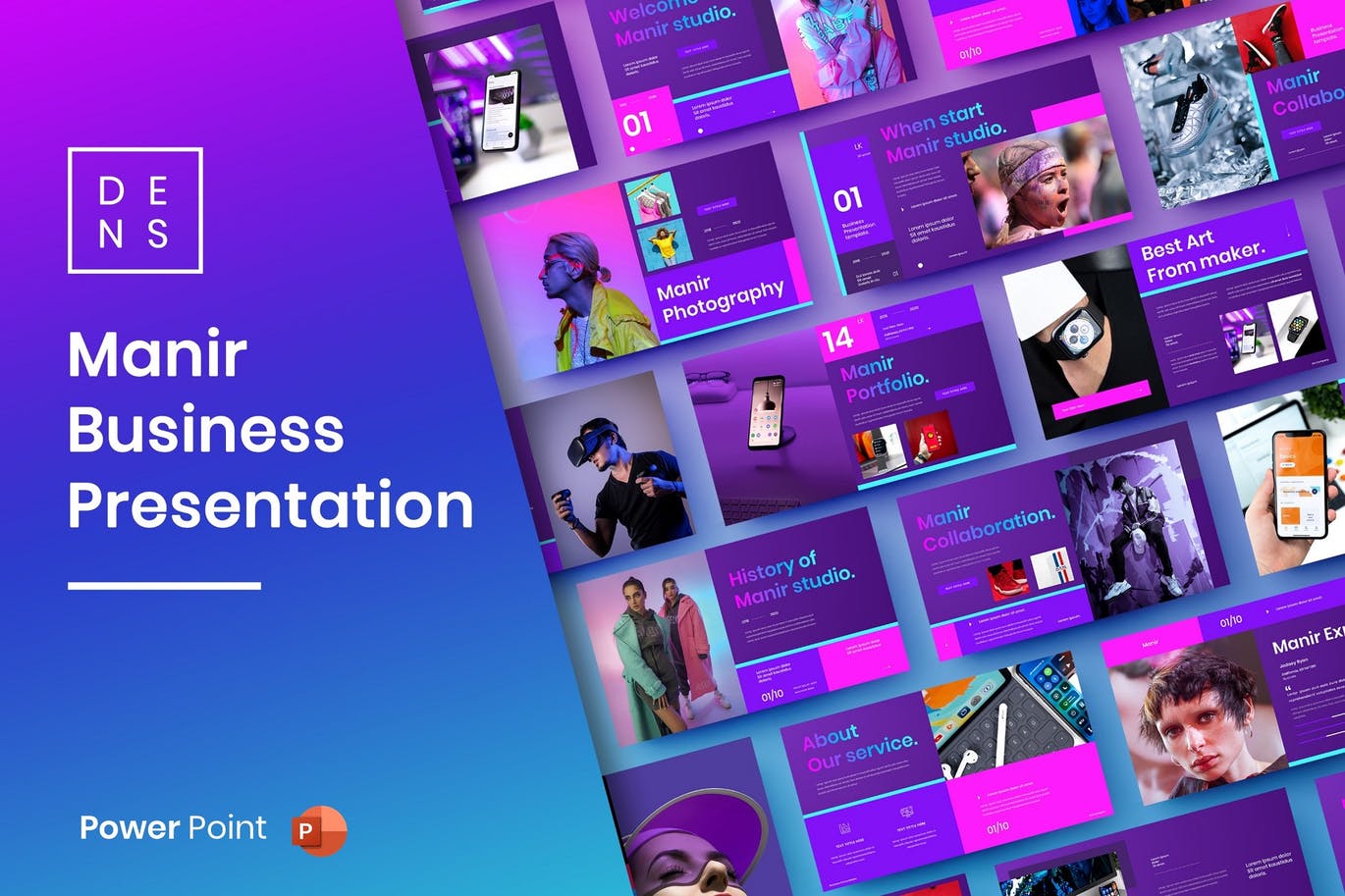 时尚高端专业的绚丽商业商务powerpoint幻灯片演示模板（pptx）