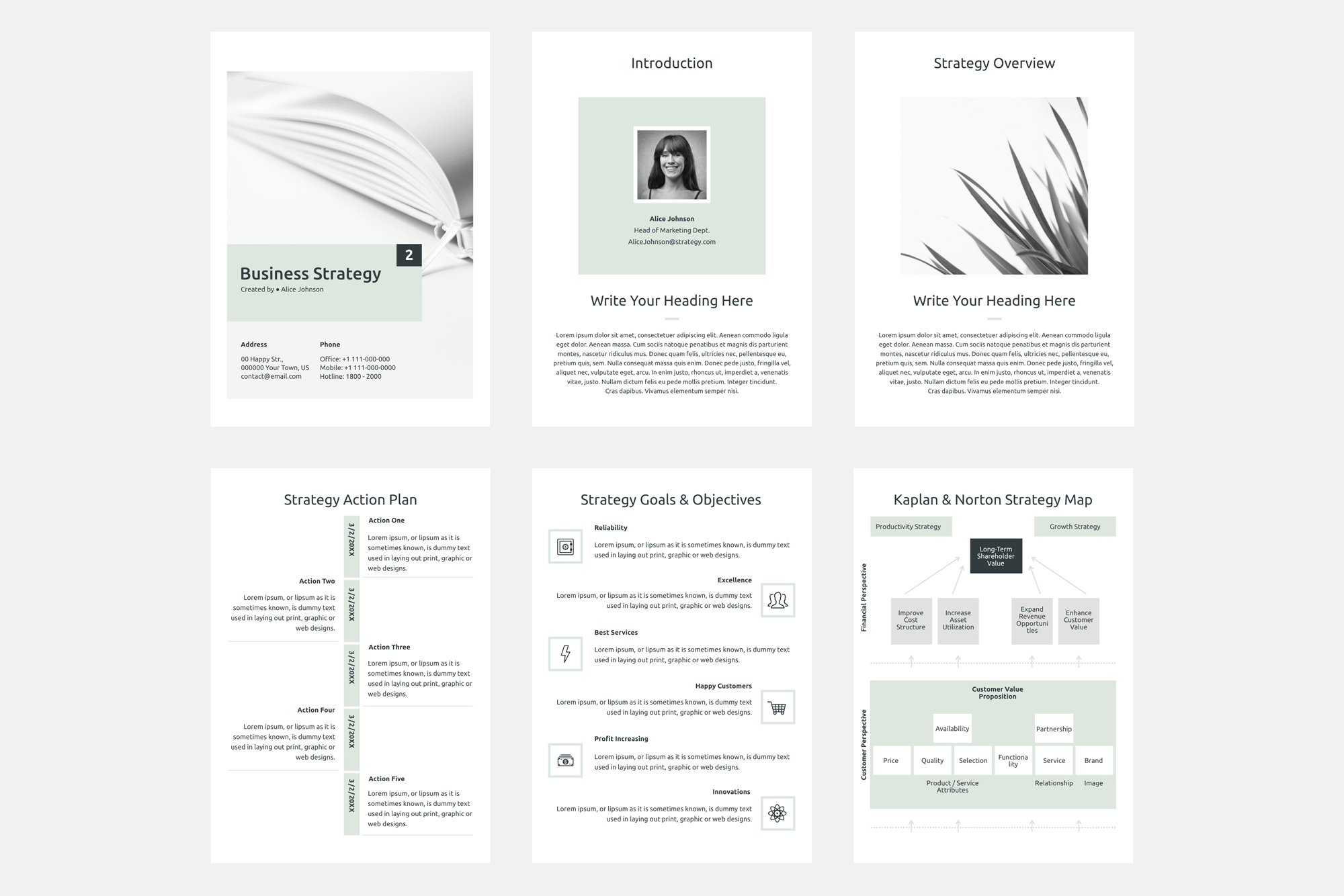 竖版商业策略PPT模板