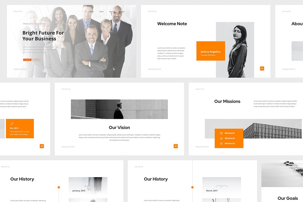 商务企业PPT演示模板