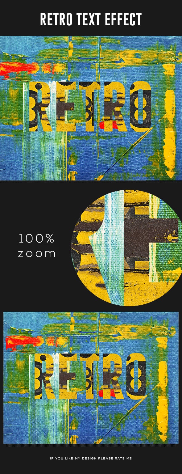 工业裂纹复古文字效果图层样式素材