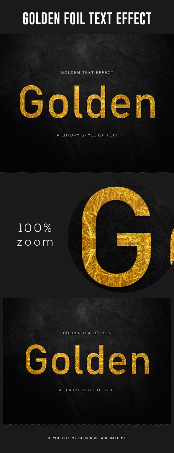 金属质感金箔文字效果psd素材