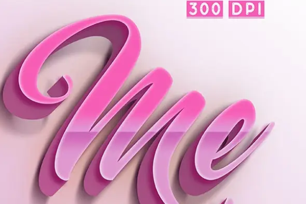 粉红色3D文字效果PSD图层样式素材