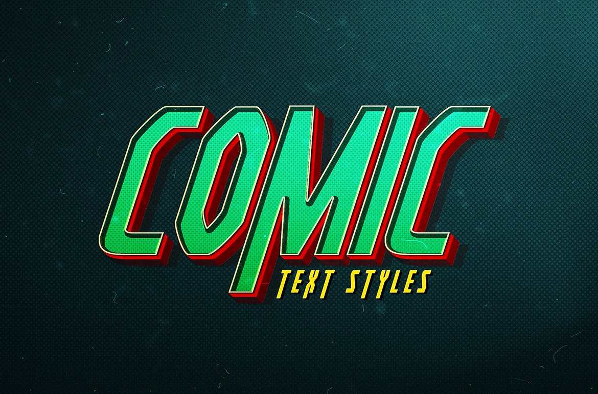 个性漫画图层样式字体（PSD）