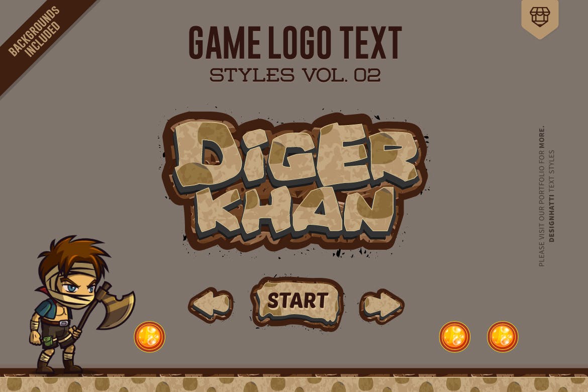 手机游戏趣味字体图层样式（AI）