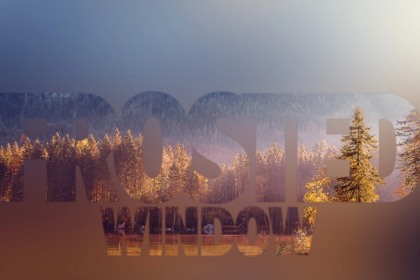 磨砂玻璃效果照片特效模板