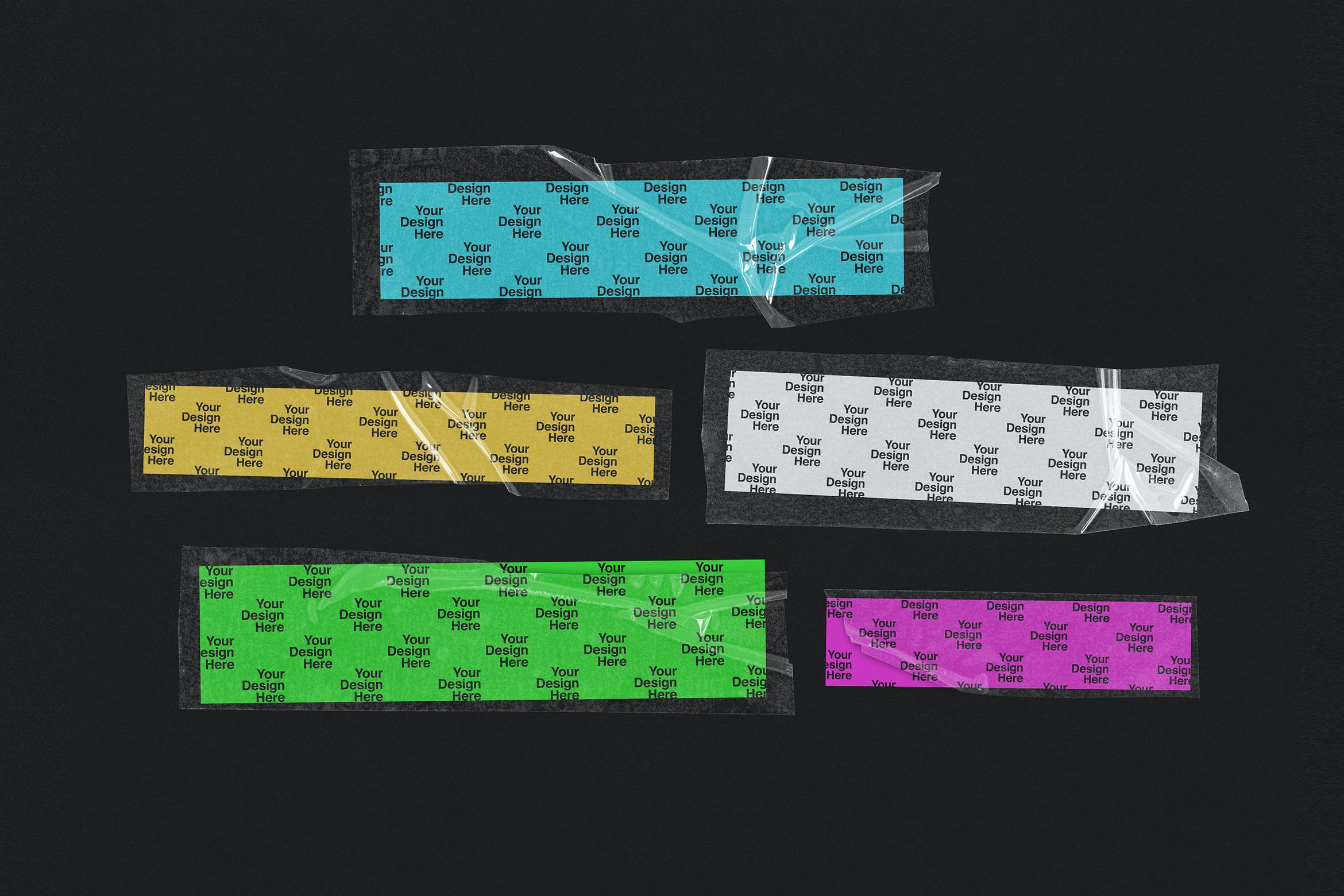 透明带状胶带设计样机 Transparent Strip Adhesive Duct Tape Mockup