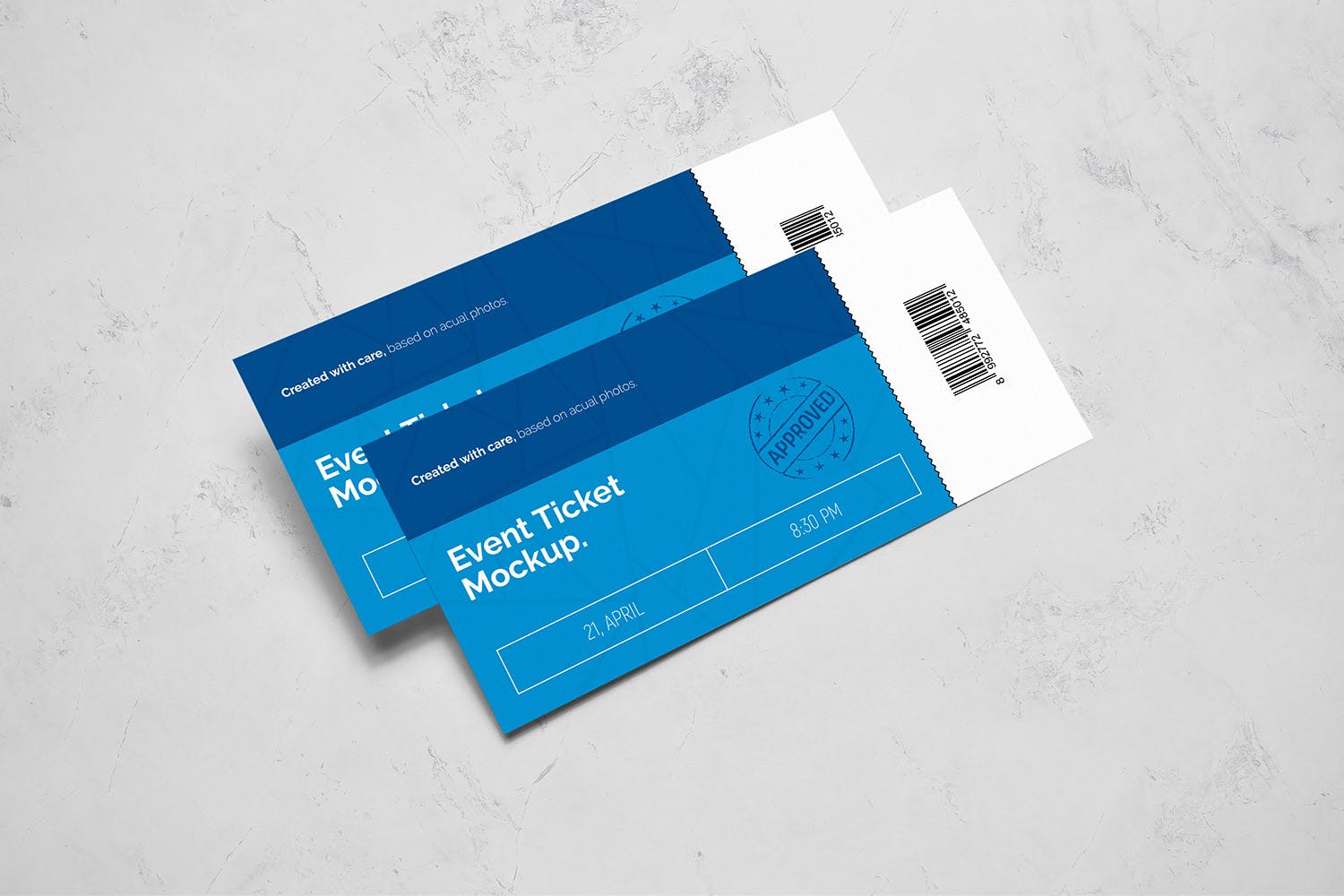 活动门票&票券设计样机 Event Ticket Mockup