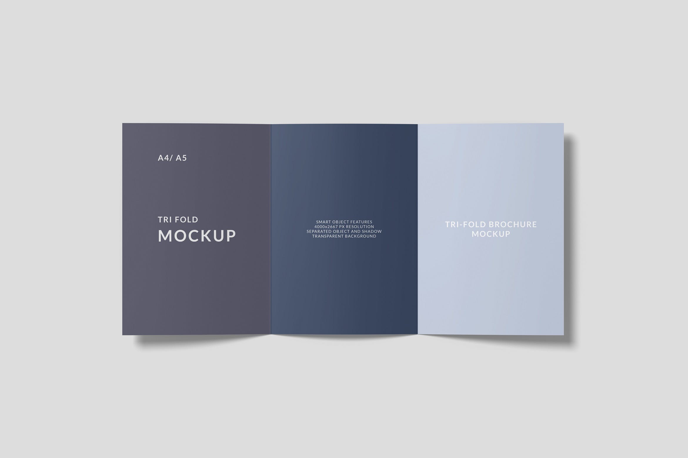 A4尺寸三折页活动广告小册子设计样机 A4 Tri Fold Brochure Mockup