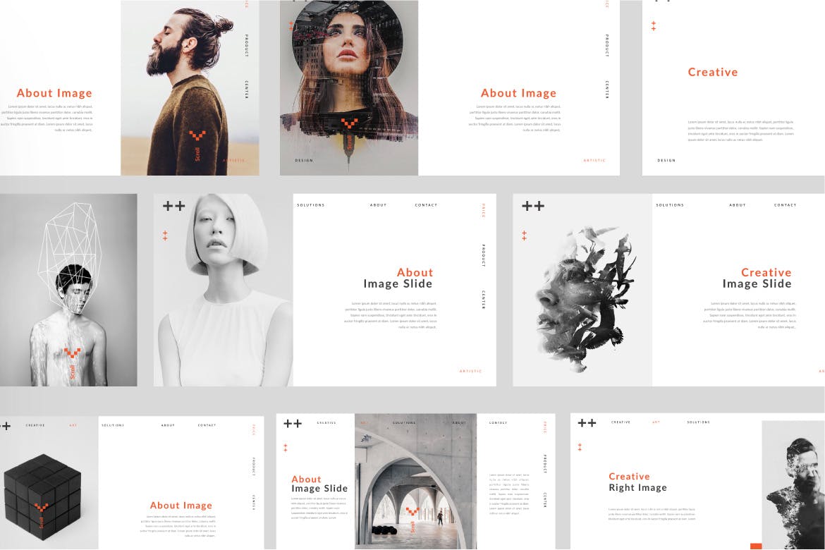 简约精美的PPT演示模板