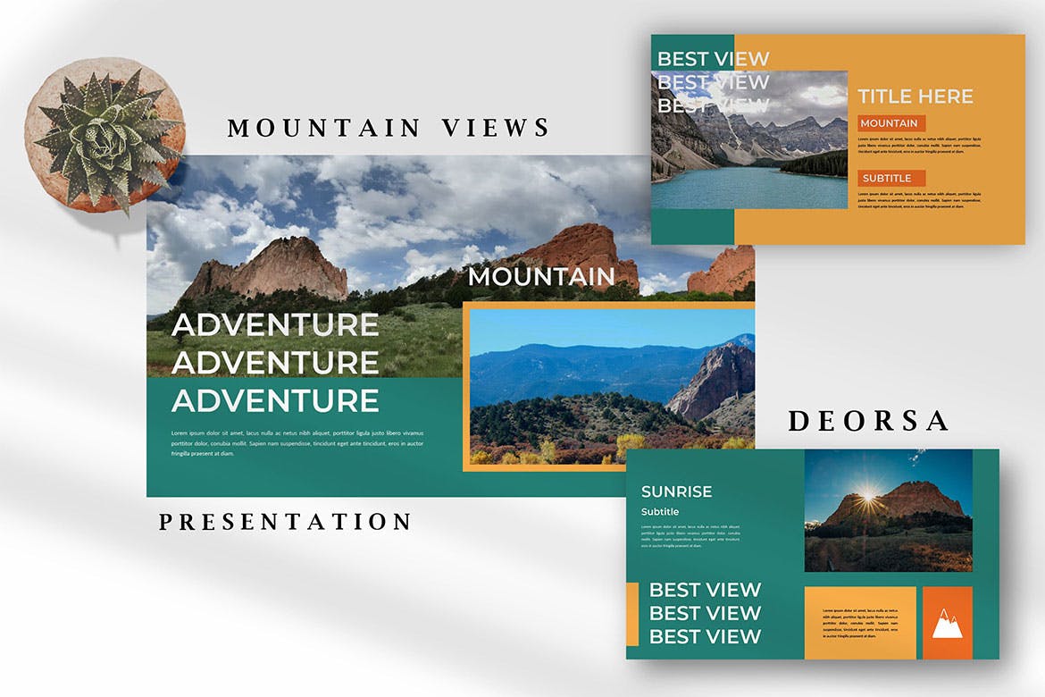 风景介绍相关PPT模板