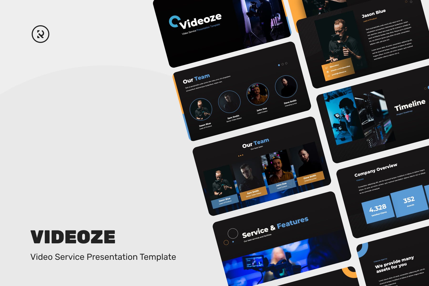 视频服务PPT模板