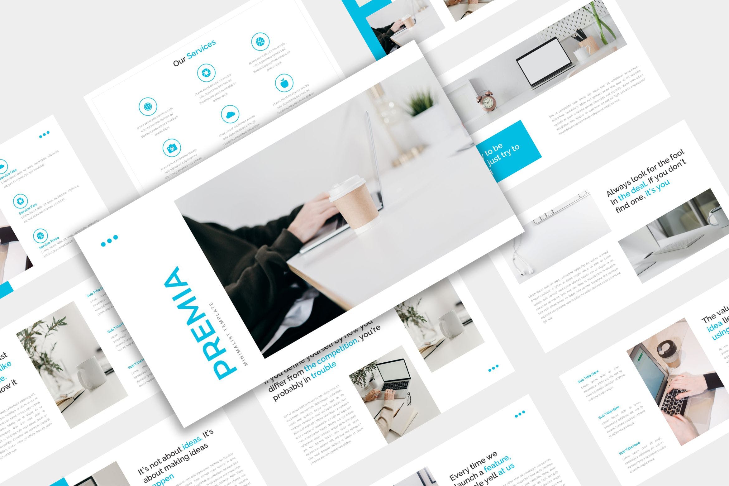 极简主义商业PPT模板