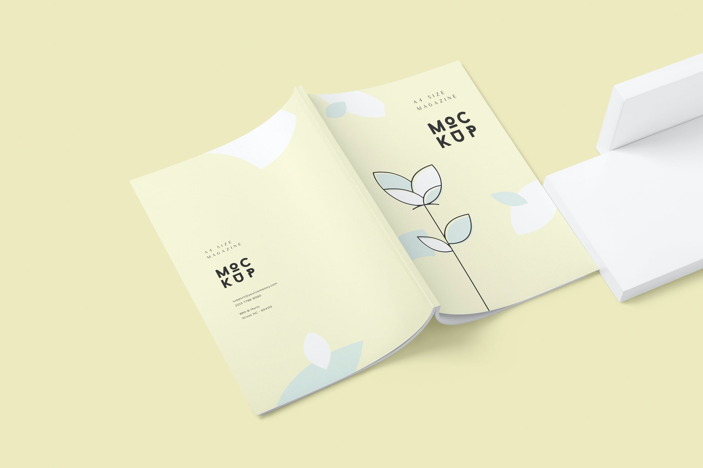 A4 210×297毫米尺寸-图册杂志效果图样机 Magazine Mockup – A4 210×297 mm Size