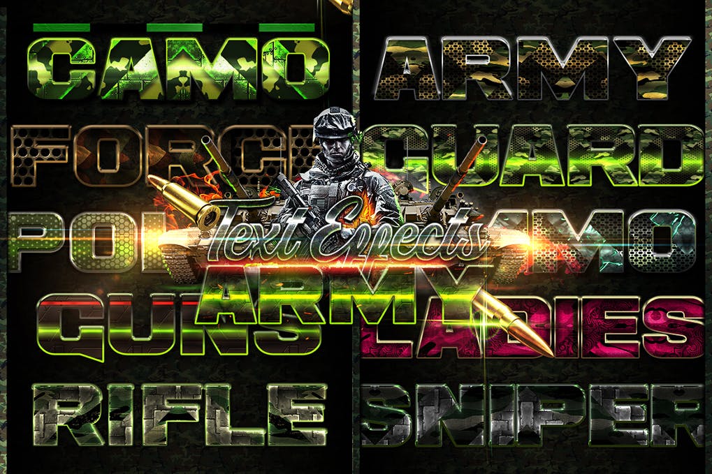 Photoshop文本效果酷炫图层样式（PSD）