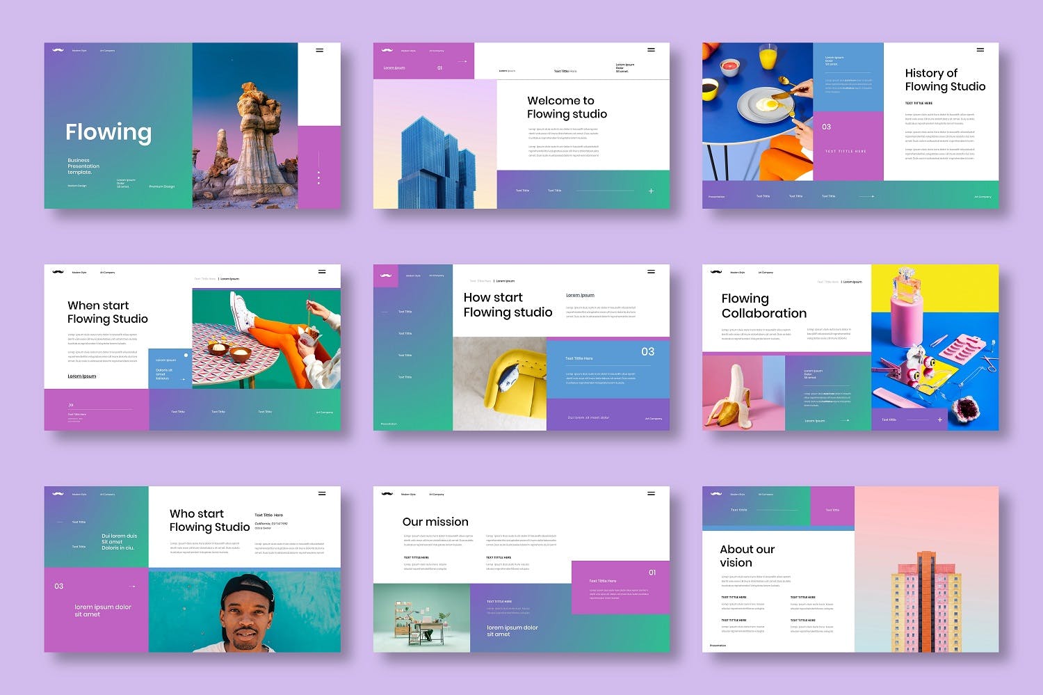 时尚简约商业网站模板