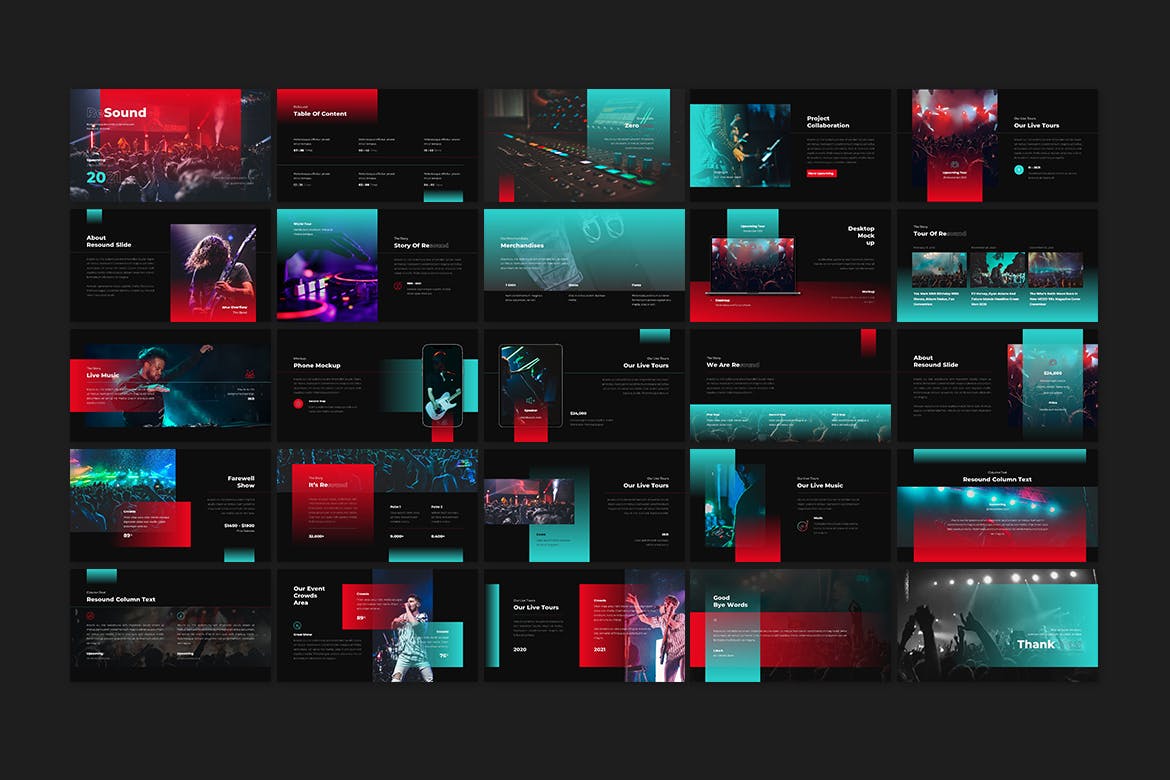 回响音乐节PPT模板（PPTX）