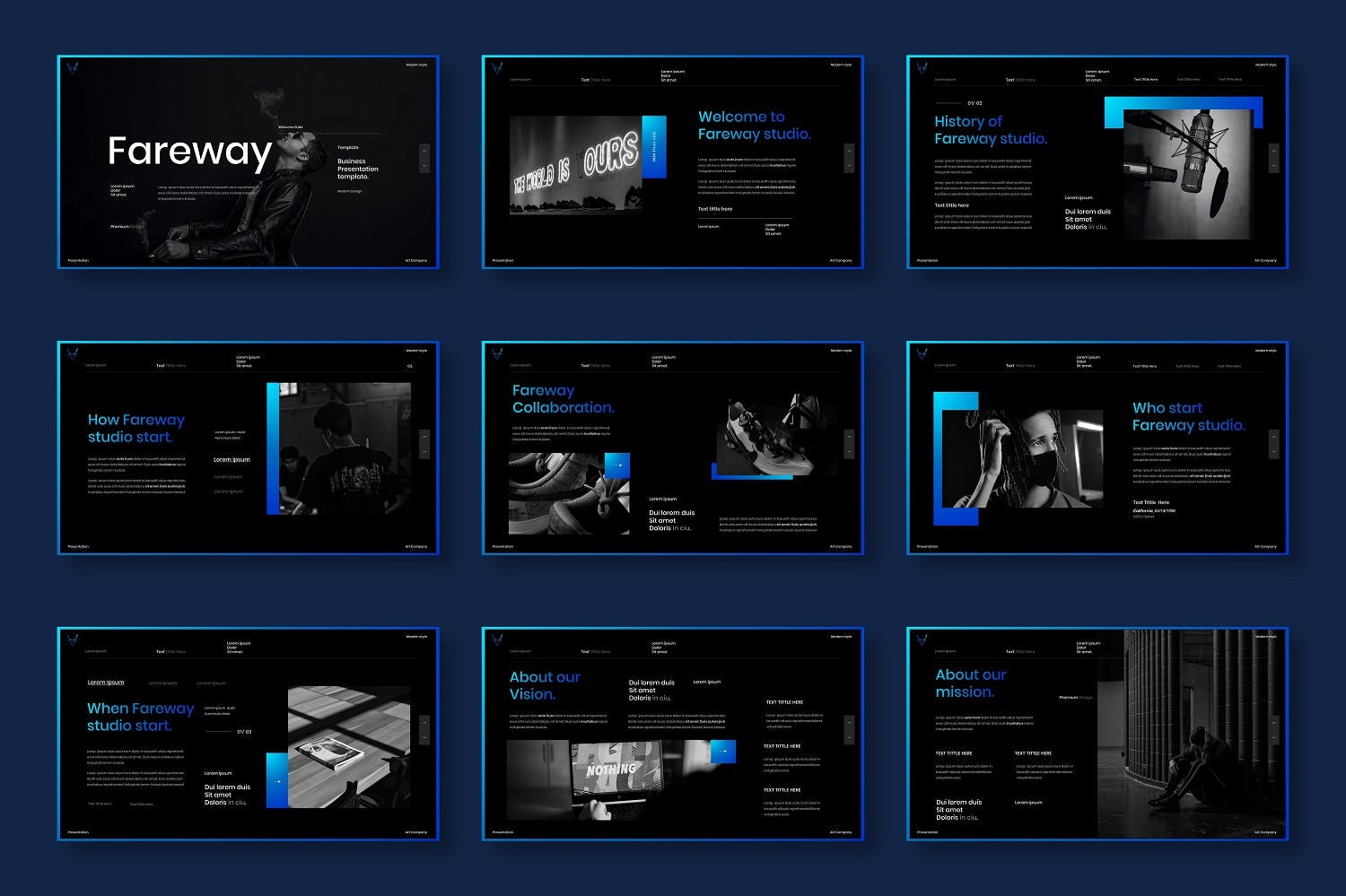 深色酷炫PPT模板（PPTX）