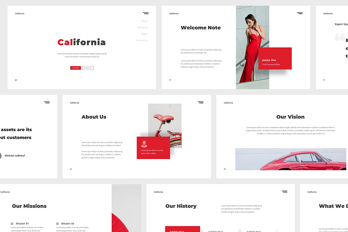 加州企业常用PPT模板（PPTX）