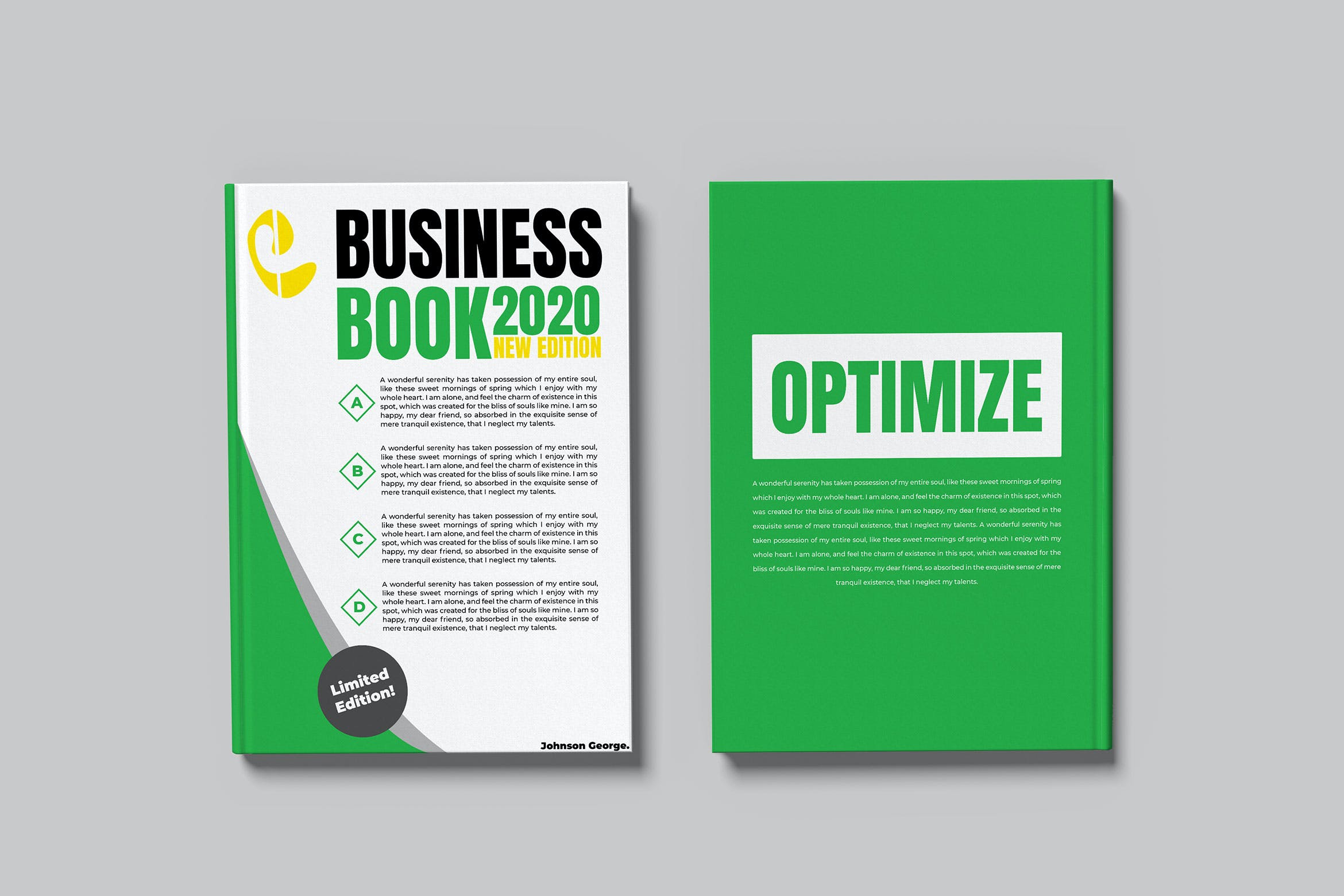 商业手册书籍封面设计样机模板 Business Book – Mockup