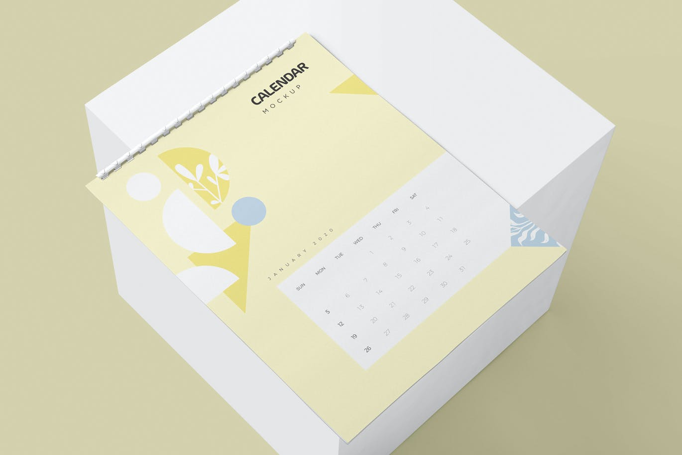 垂直壁挂式日历设计样机模板 Vertical Wall Hanging Calendar Mockups