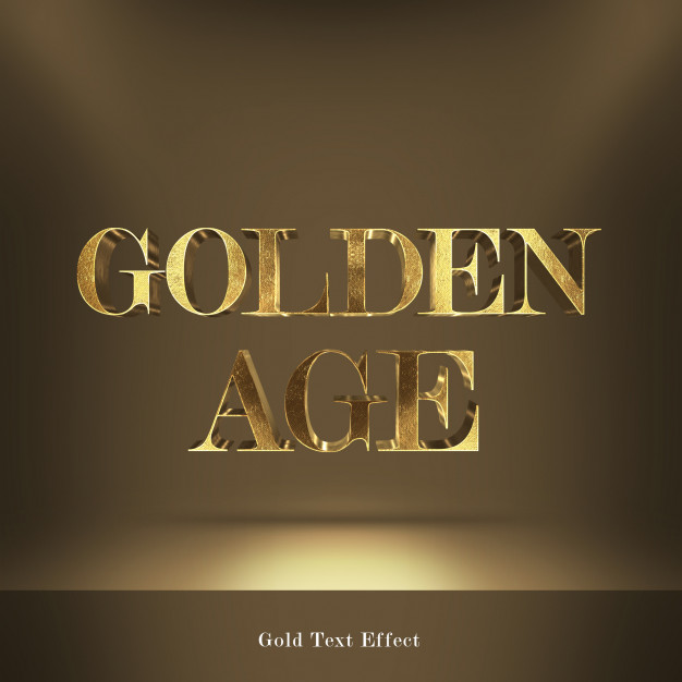 黄金时代字体风格文本效果[PSD]