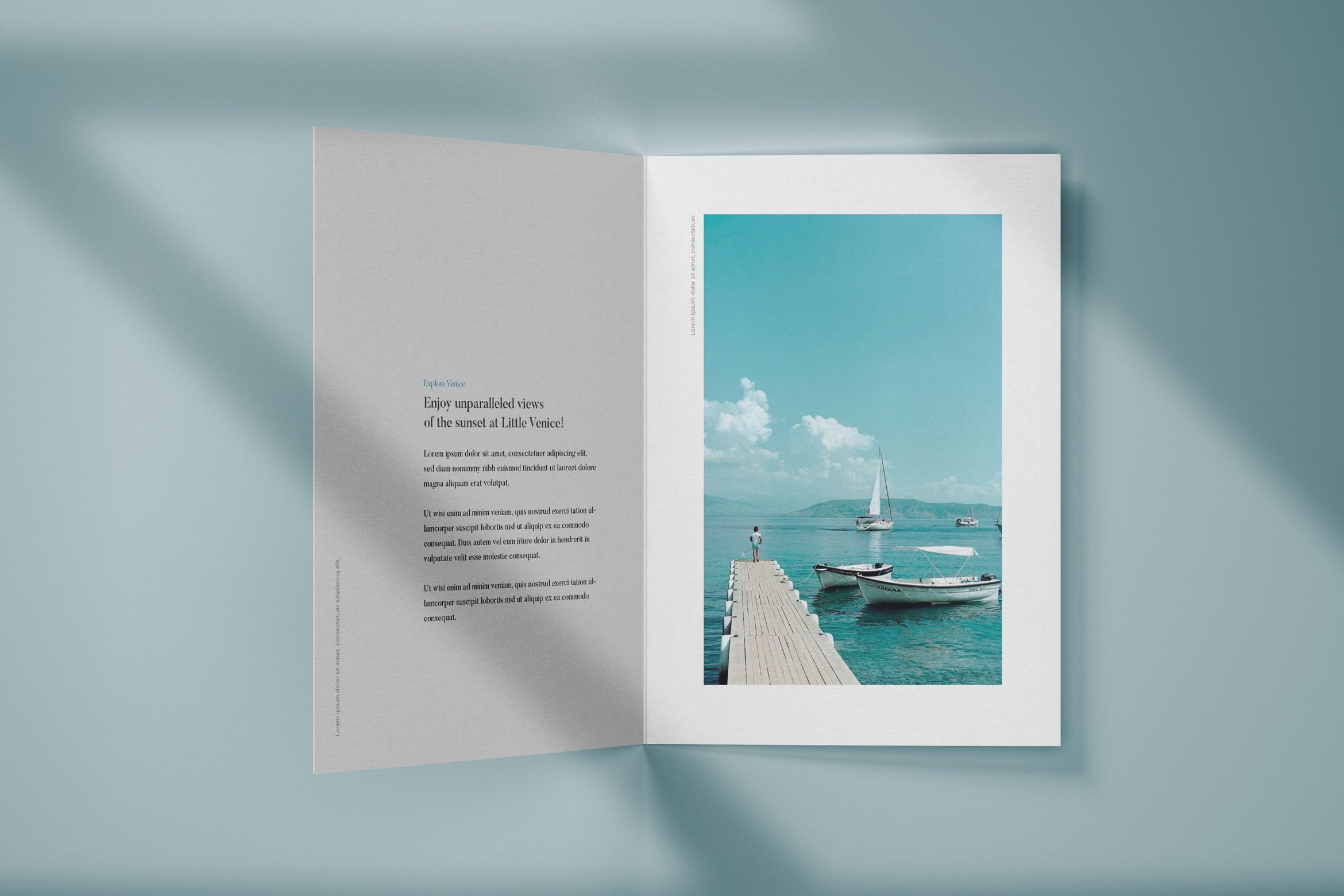 纵向规格双折页小册子样机模板 Vertical Bifold Brochure Mockup