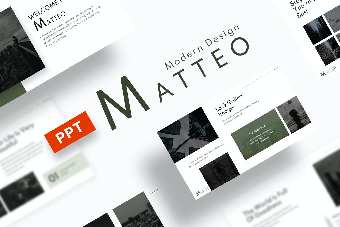 清新时尚简约高端多用途业务powerpoint幻灯片演示模板（pptx）