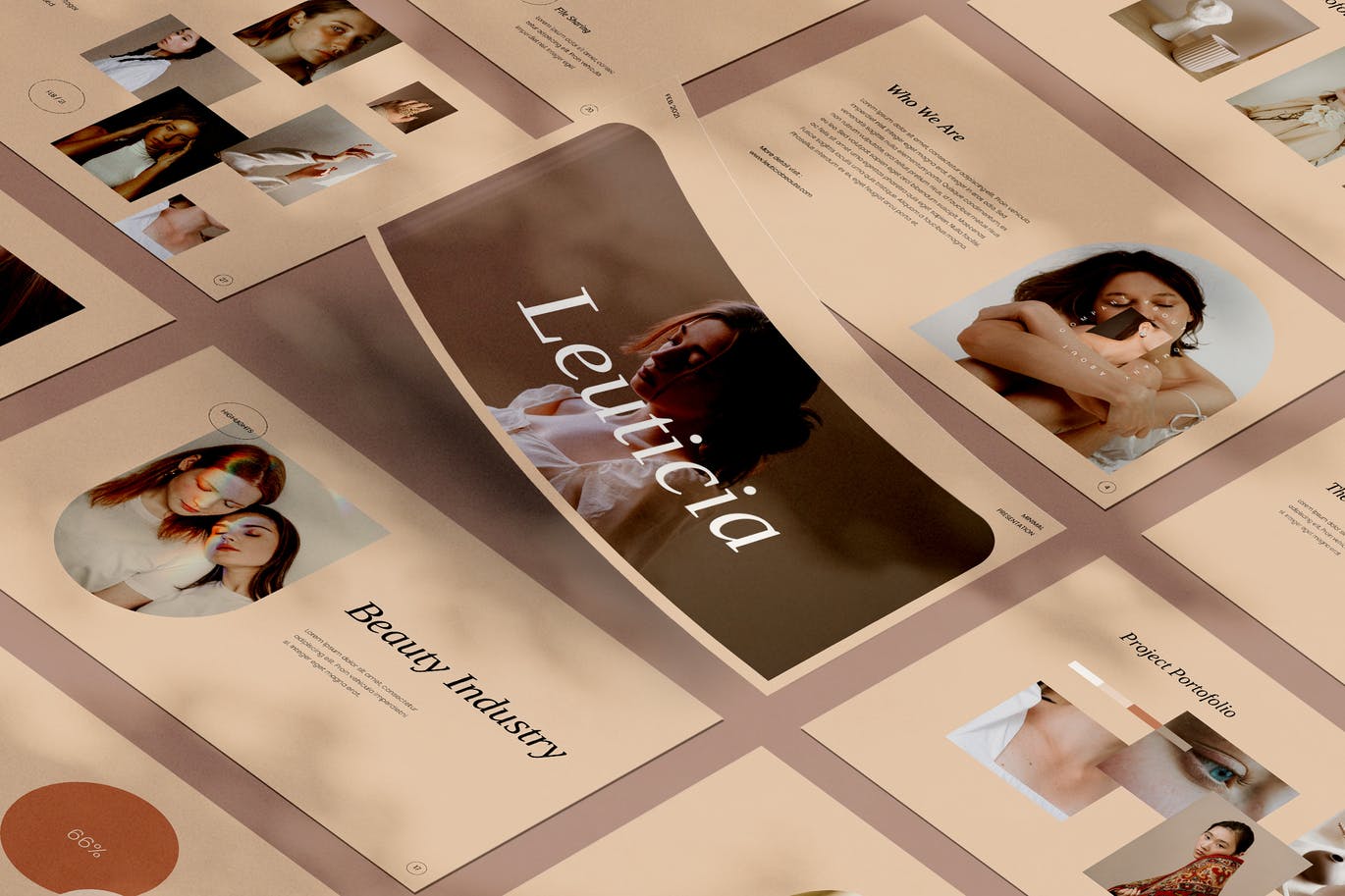 优雅高端时尚清新多用途的高品质powerpoint幻灯片演示模板（pptx）