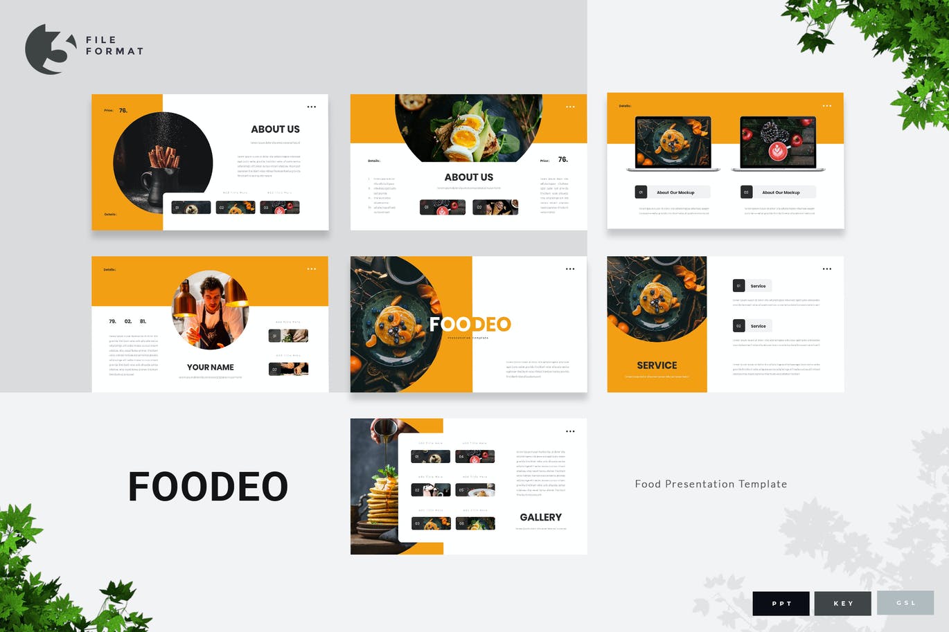 简约好用的视频餐厅幻灯片演示模板（pptx&key）