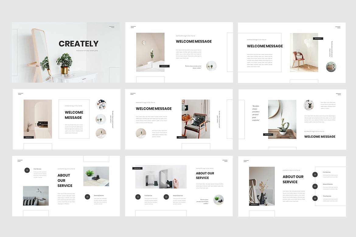 简单的PPT模板下载（PPTX,KEY）